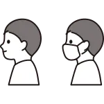 Sideways Man With Or Without Mask SVG Icon